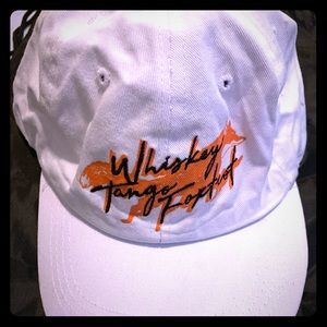 White baseball cap/dad hat with WTF